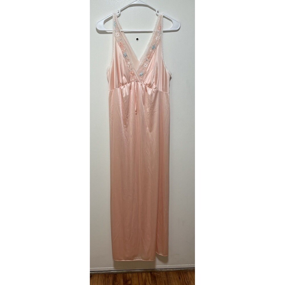 Jolie two Nightgown Flowing Peach Small Sleeveless vneck Empire Cut